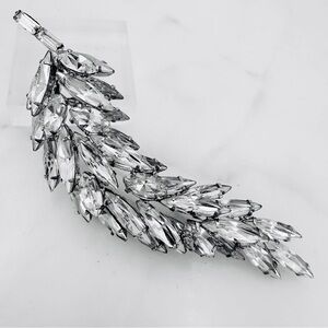 Vintage Regency Jewels Brooch Pin Signed Clear Facet Navette Rhinestone 50s 60s